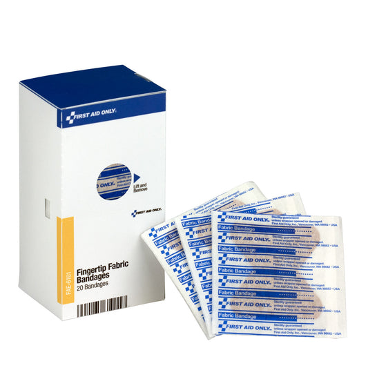 First Aid Only SmartCompliance Fabric Fingertip Bandages 20 per Box