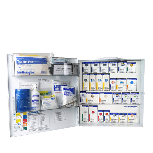 First Aid Only SmartCompliance Large ANSI 2021 B Metal Cabinet without Medications for Food Service