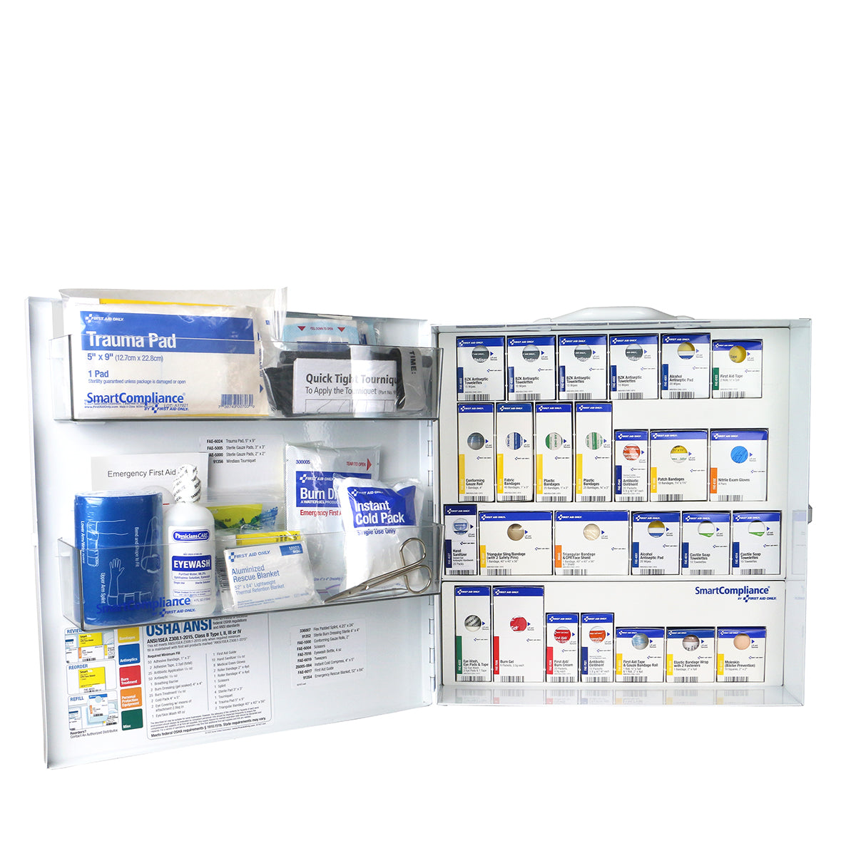 First Aid Only SmartCompliance Large ANSI 2021 B Metal Cabinet without Medications for General Business