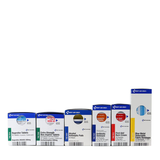 First Aid Only SmartCompliance Large Popular Refills Food Service with Meds