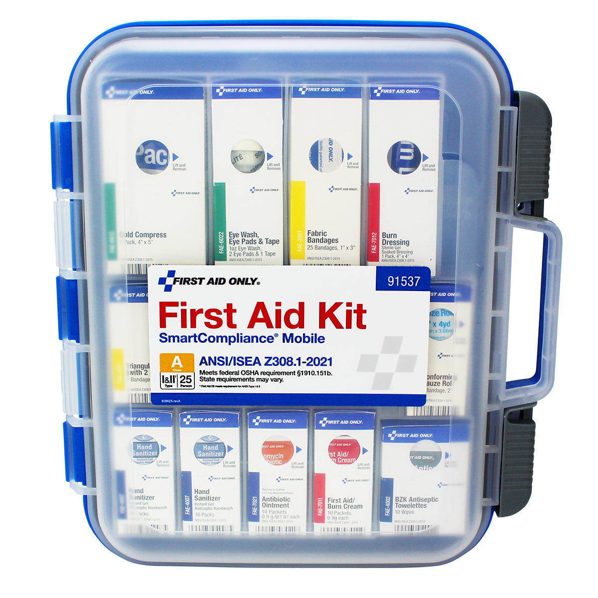 First Aid Only SmartCompliance Mobile 25 Person 2021 ANSI A Clear Front Kit