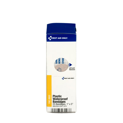 First Aid Only SmartCompliance Refill 1’’ x 3’’ Adhesive Plastic Waterproof Bandages 25 Per Box