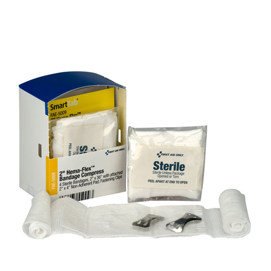 First Aid Only SmartCompliance Refill 2’’ Hema-Flex Bandage Compress 4 Per Box