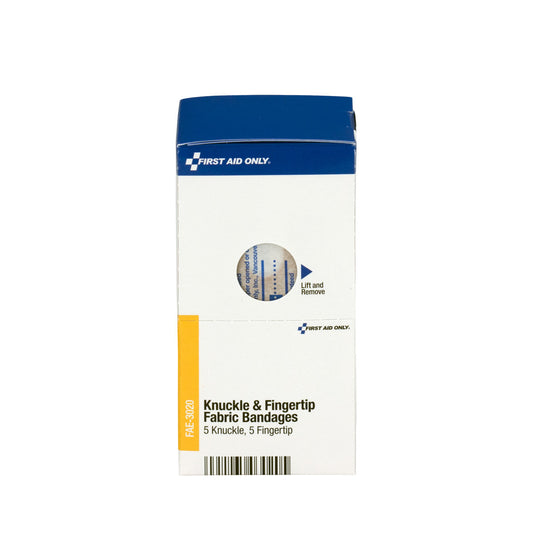 First Aid Only SmartCompliance Refill 5 Knuckle & Fingertip Fabric Bandages 10 Per Box