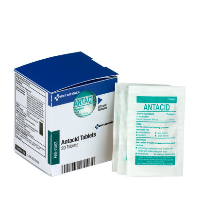 First Aid Only SmartCompliance Refill Antacid 2 Tablets per Packet 10 Packets Box