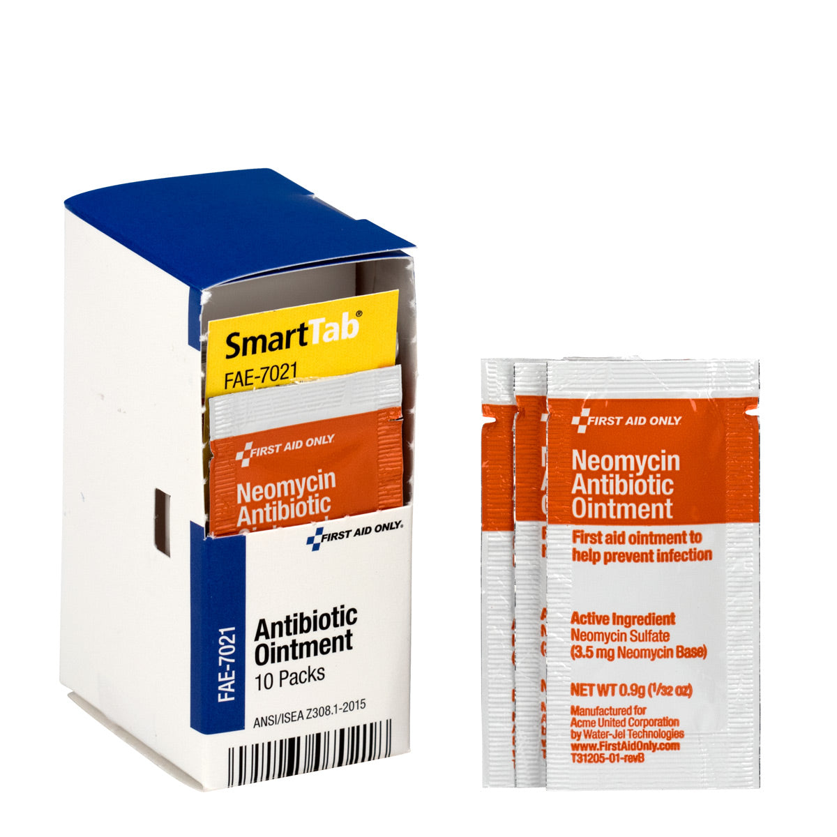 First Aid Only SmartCompliance Refill Antibiotic Ointment 10 per Box