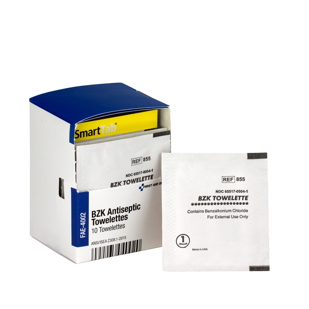 SmartCompliance Refill BZK Antiseptic Wipes 10 Per Box – firstaidonly
