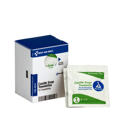 First Aid Only SmartCompliance Refill Castile Soap Wipes 10 Per Box