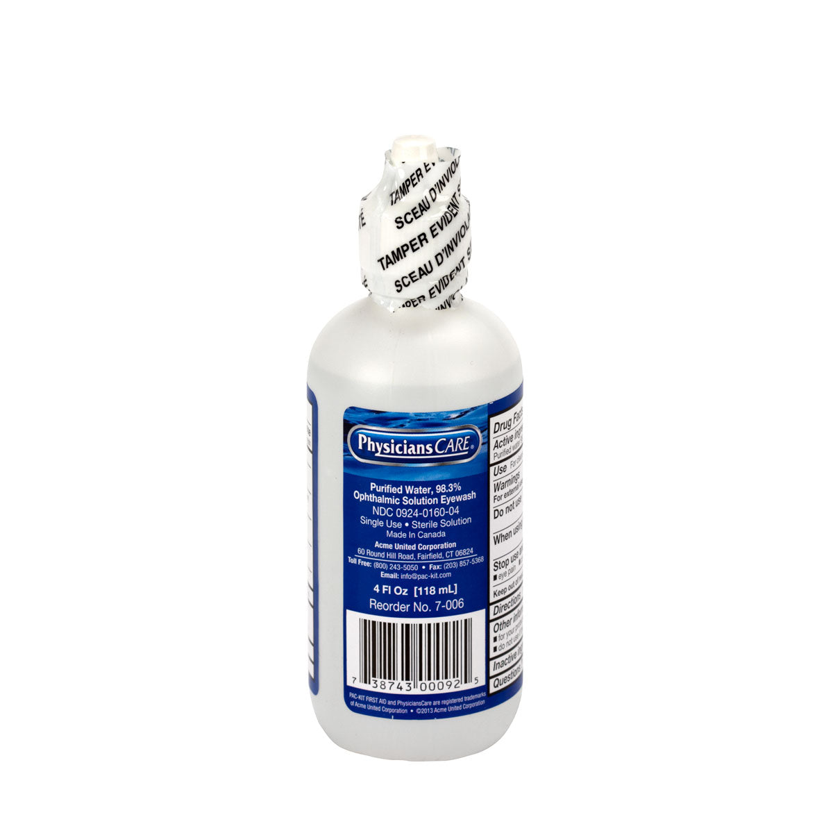 First Aid Only SmartCompliance Refill Eye Wash 4 oz Bottle