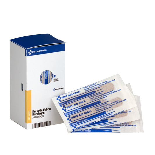 First Aid Only SmartCompliance Refill Fabric Knuckle Bandages 20 per Box