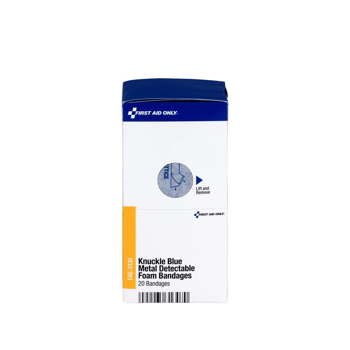 First Aid Only SmartCompliance Refill Knuckle Foam Blue Metal Detectable Bandages 20 Per Box