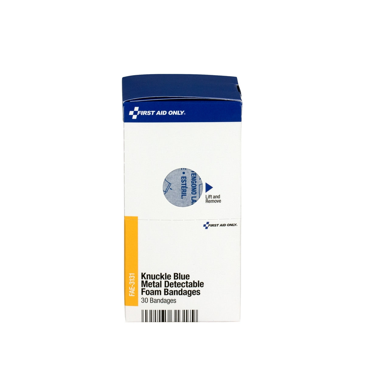 First Aid Only SmartCompliance Refill Knuckle Foam Blue Metal Detectable Bandages 30 Per Box