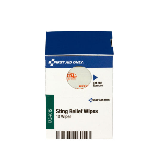 First Aid Only SmartCompliance Refill Sting Relief Wipes 10 per Box