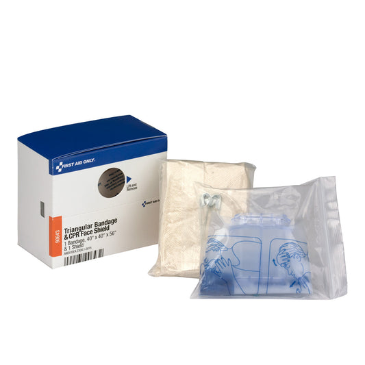 First Aid Only SmartCompliance Refill Triangular Bandage & CPR Face Shield 1 per Box