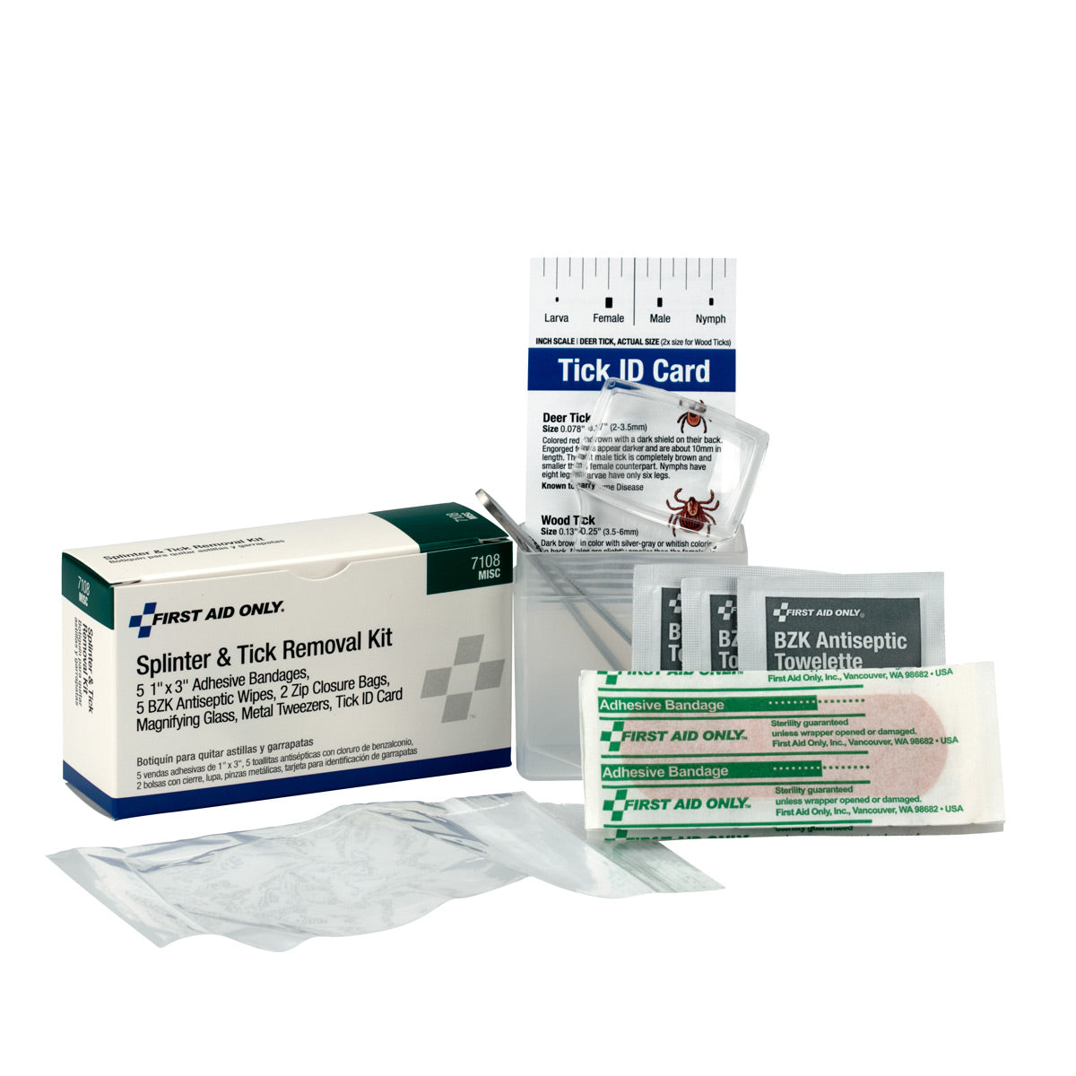 First Aid Only Splinter & Tick Removal Kit