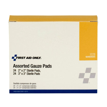 First Aid Only Sterile Gauze Pads 2’’ x and 3’’ 24ct