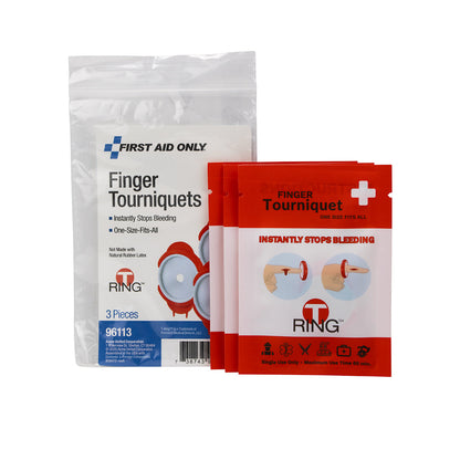 First Aid Only T Ring Finger Tourniquets 3 Pack