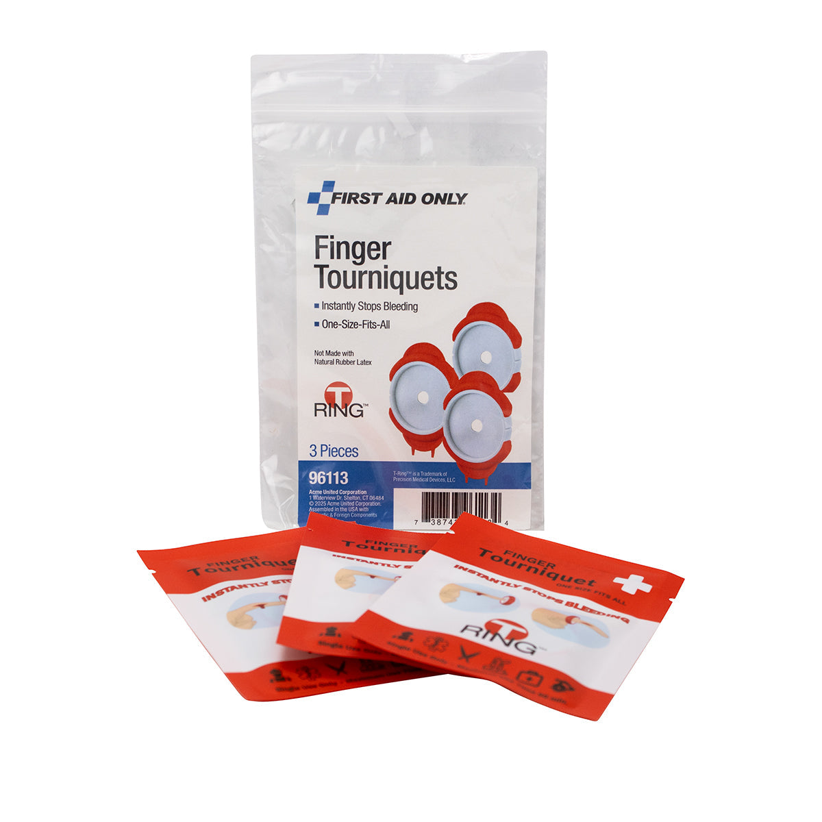 First Aid Only T Ring Finger Tourniquets 3 Pack