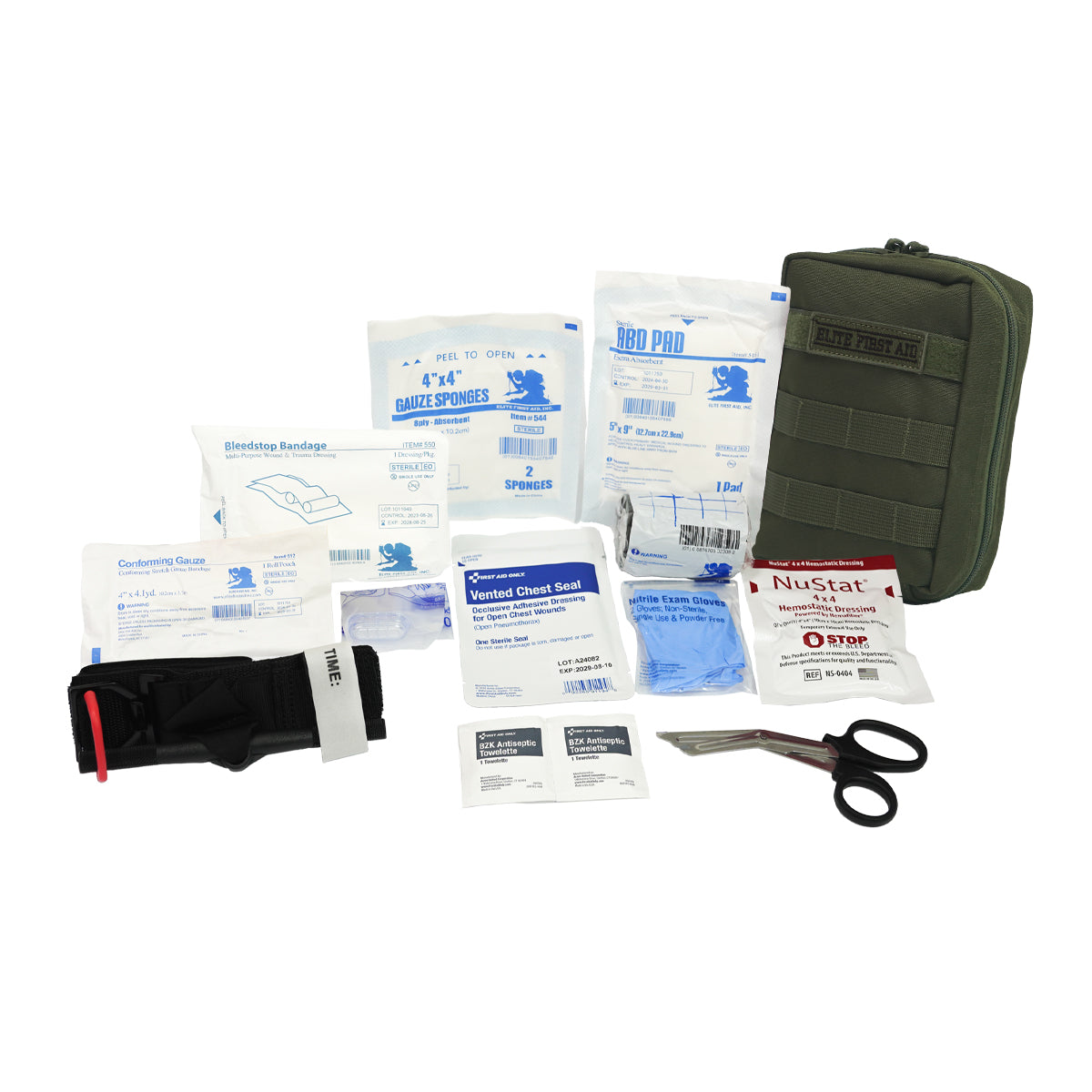 First Aid Only Tactical IFAK Advanced Kit with Bleeding Control Olive Drab
