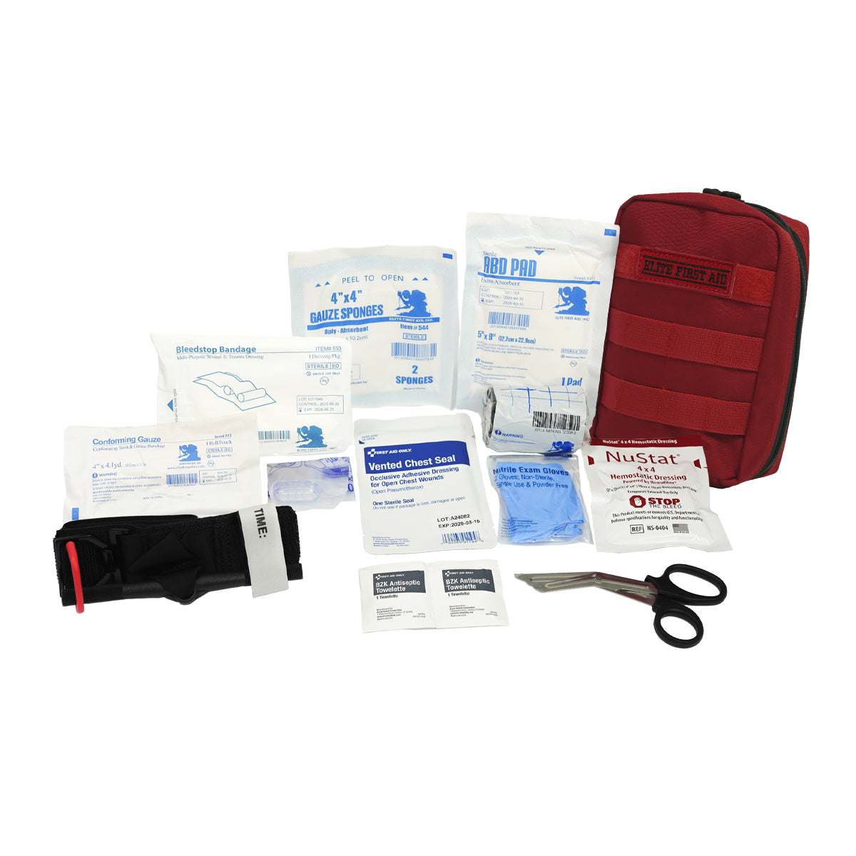 First Aid Only Tactical IFAK Advanced Kit with Bleeding Control Red