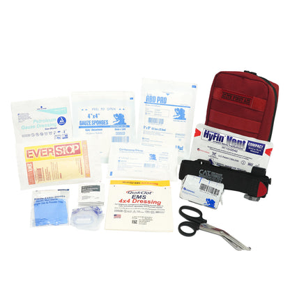 First Aid Only Tactical IFAK PRO Kit with Bleeding Control - Red