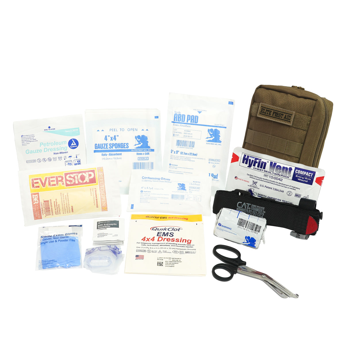 Tactical IFAK PRO Kit with Bleeding Control - Olive – firstaidonly