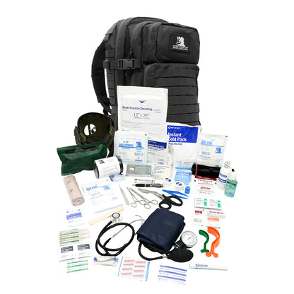 First Aid Only Tactical Trauma Advanced Backpack with Bleeding Control - Black