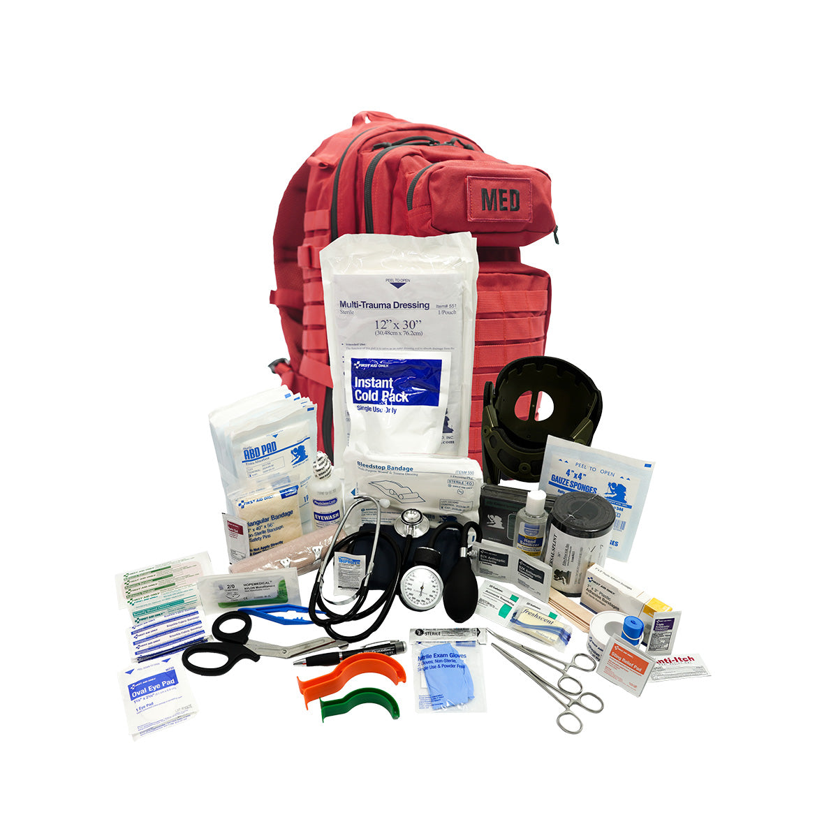 First Aid Backpack Only Tactical Trauma First Aid Backpack - Red - First Aid – firstaidonly