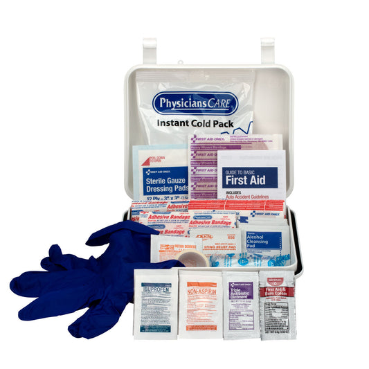 First Aid Only Travel Kit Weatherproof Plastic Case 64 pieces