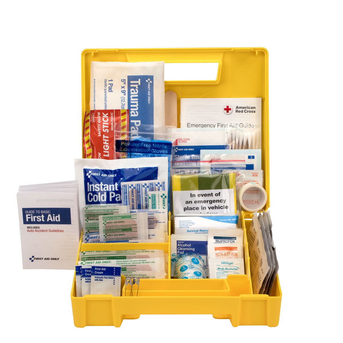 Vehicle First Aid Kit 138 Piece Plastic Case - First – firstaidonly